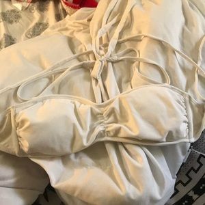 White bathing suit top